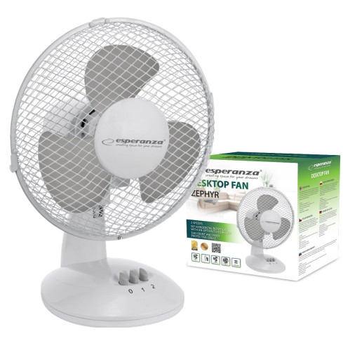 EHF004WE STOLNÍ VENTILÁTOR ZEPHYR BÍLÝ ŠEDÝ