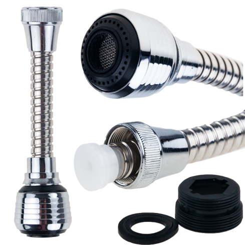 IM013 FLEXIBILNÍ PRODLOUŽENÍ BATERIE PERLÁTOR VÝTOKOVÁ TRUBICE CHROM