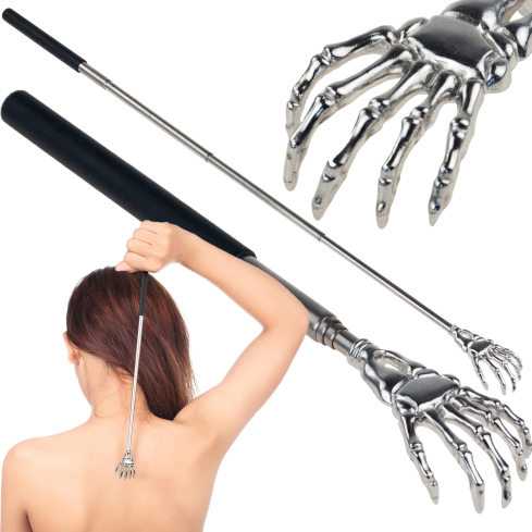 IM014 ZADNÍ ŠKRÁBACÍ TLAPKA TELESKOPICKÁ KOVOVÁ SKLÁDACÍ MASÉRKA DLOUHÁ