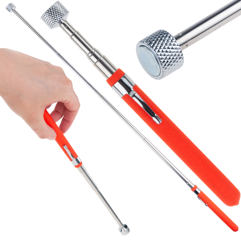 IM018 TELESKOPICKÝ MAGNET SILNÝ MAGNET DLOUHÝ NASTAVITELNÝ XXL S KLIPEM