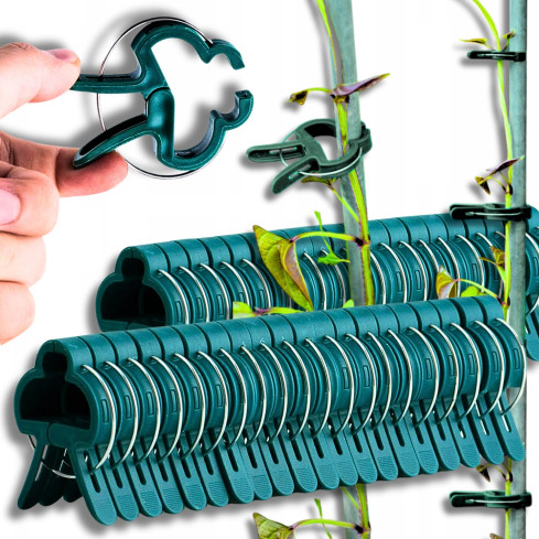 TG67385 Large Clip Fasteners, Clips, Holders, Tomato and Bean Stem Clips, 20 Clips