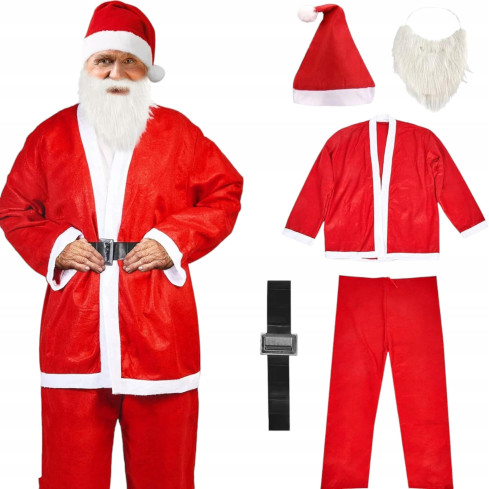CC53 Santa Claus Costume – Complete 5-Piece Set for St. Nicholas Day