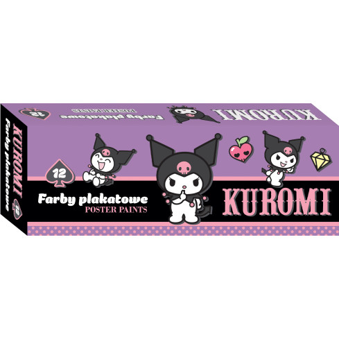 KUR9 FARBY KUROMI PLAKATOWE 12 kolor w jikkach 20 ml HELLO KITTY SANRIO ST.MAJEWSKI