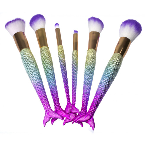 ZZ31 Make-up-Pinsel 6-teiliges Meerjungfrau-Set