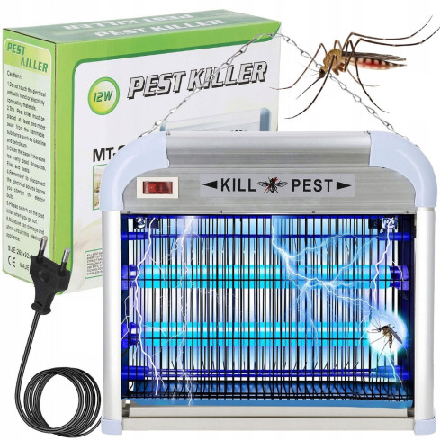 TG56635 profesionální UV VOCATING LAMPA na komáry můry hmyz past výkonná 12W