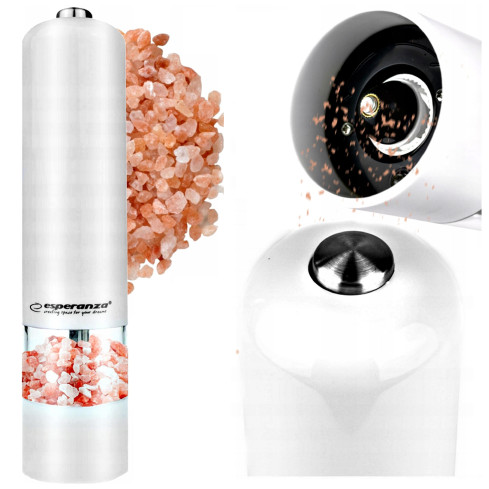 ES3B Electric Pepper, Salt, and Spice Grinder with LED Light and Adjustable Settings