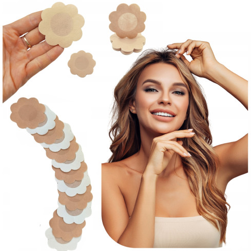 10959 stickers, tape, bandages, nipple covers, nipple shields, flesh-colored, 10 pieces