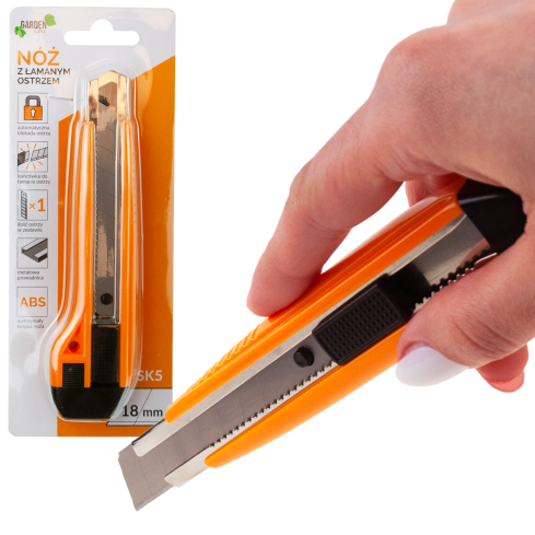 NOZ1609 utility knife with snap-off blade, 18 mm, retractable blade