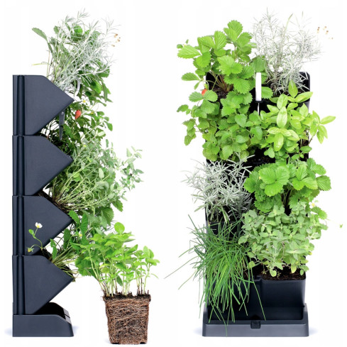 IO1W200-S433 vertical garden, modular standing herbarium, planters, pots, cascading flower bed