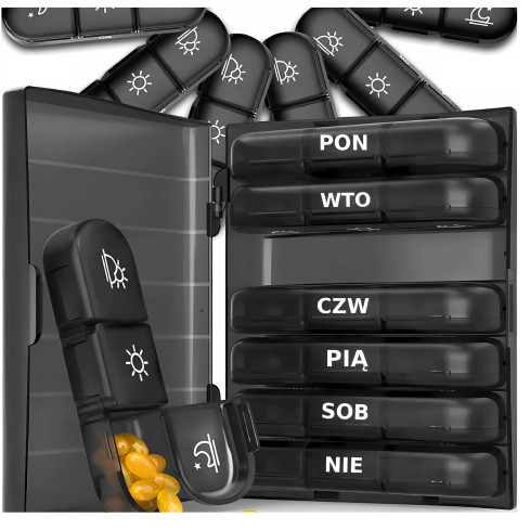 TG80418 KAZETOVÝ KONTEJNER NA LÉKY ORGANIZÉR NA DOPLŇKY STRAVY 7 DNÍ 3 ROČNÍ OBDOBÍ