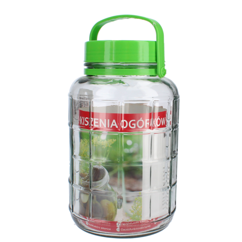 WEL6891/1 8-liter multipurpose glass jar with screw cap