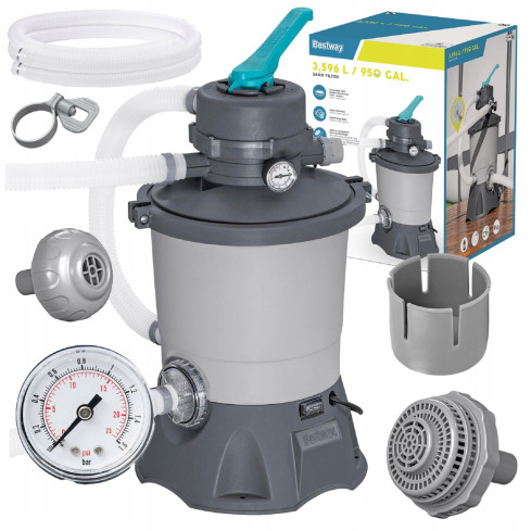 58515 Bestway 58515 3028 l/h Sand Filter Pool Pump, Pool Pump