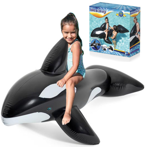 41009 Giant Inflatable Orca Beach Float with Handles