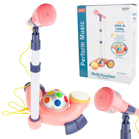 RJ2835 KARAOKE-MIKROFON AUF STATIV DISCOKUGEL MP3 FÜR KINDER