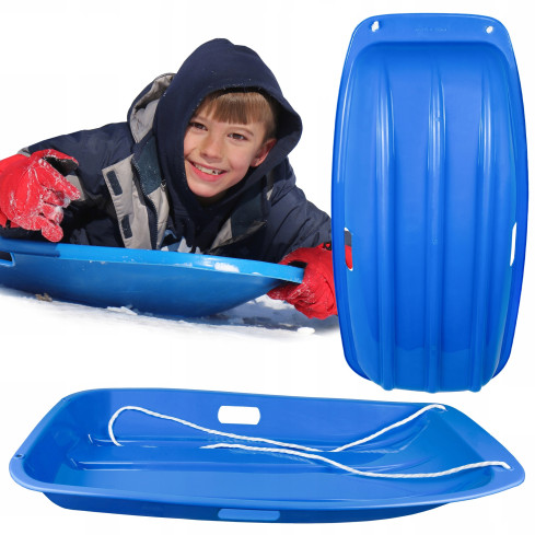TG80962 Blue Plastic Sled with Handle and Rope for Winter