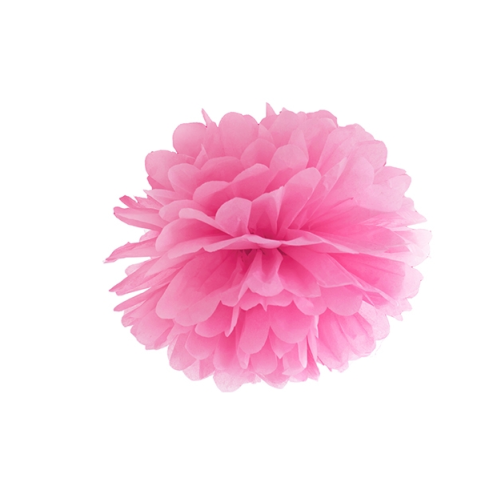 34907 Seidenpapier Pompon 15 cm weiß Dekoration Pompons