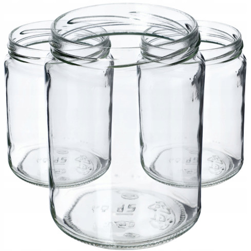 PAC500/82 GLASBECHER 500 ml für Pickles, Konserven, Honig, Relish, Saucen FI82