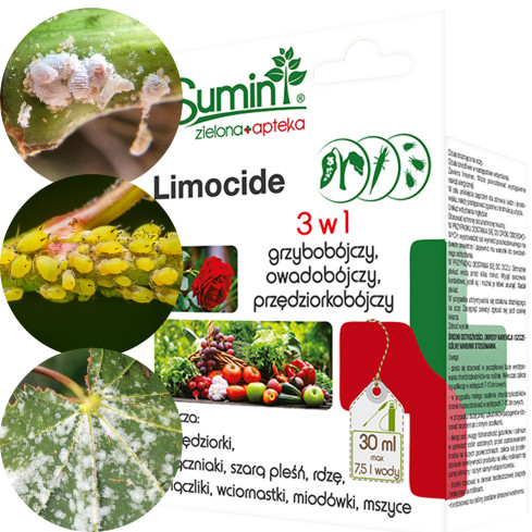 SUM33 Limocide 30 ml, 3-in-1 insecticide and fungicide, for spider mites and other pests