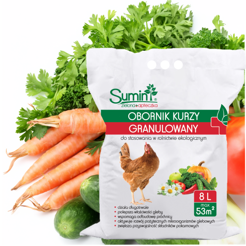 SUM55 Granulated Chicken Manure 8 L Natural Fertilizer Sumin
