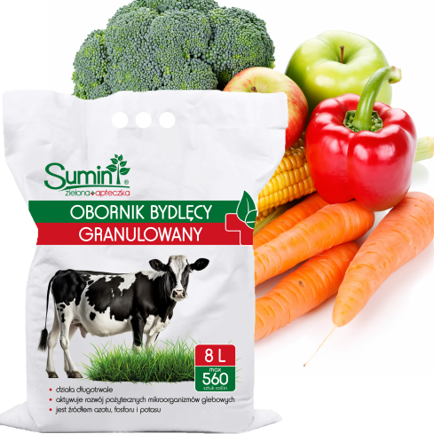 SUM56 Sumin Granulated Cattle Manure Natural Fertilizer Nitrogen, Phosphorus, Potassium 8 L
