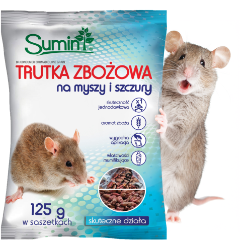 SUM57 Rodent Bait (Mice and Rats) – Grain-Based Sumin 29 ppm, 125 g