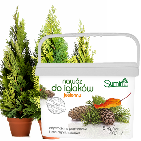 SUM66 Sumin Conifer Fertilizer, 5 kg, Fall Formula, Bucket, Optimal Composition