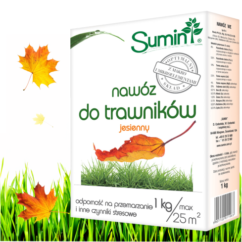 SUM68 Sumin Lawn Fertilizer, 1 kg, Autumn Formula, Optimal Composition