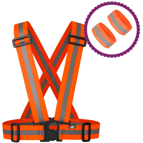 TG55552-2 Orange Reflective Safety Harness