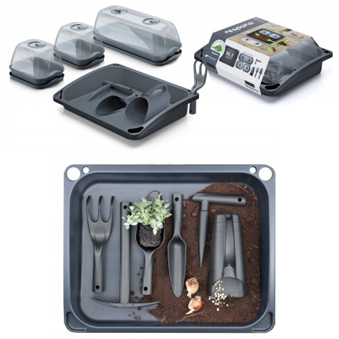 INST01-S433 Mini Greenhouse Seedling Tray for Sowing Seeds – Starter Kit + Tools