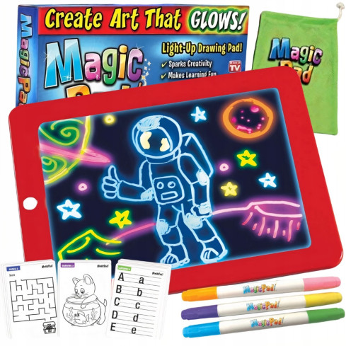 TG56631 GRAFIK ZEICHNUNG TABLETTE ZICK-ZACK FÜR KINDER PÄDAGOGISCHE SCHABLONEN MARKER STIFT