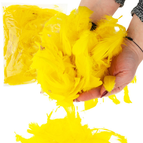 TG35906-2 dekorativní peří 10G žlutavé dicot ruční práce Velikonoce