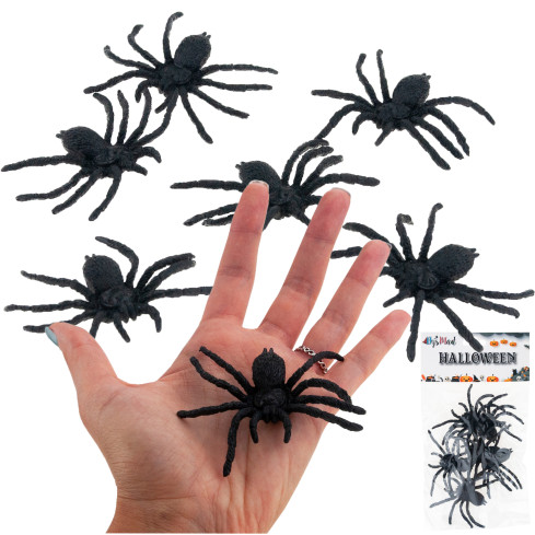 TG44534 HALLOWEEN SPINNEN 4PCS DEKORATION GROSS GRUSELIG