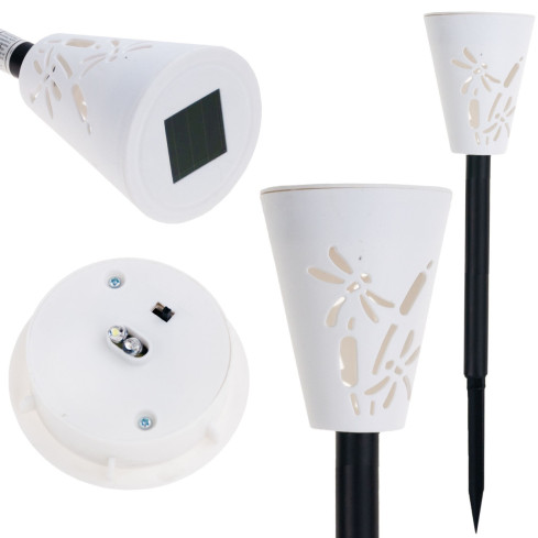 TG45634 White Cool-Tone Solar Garden Stake Light
