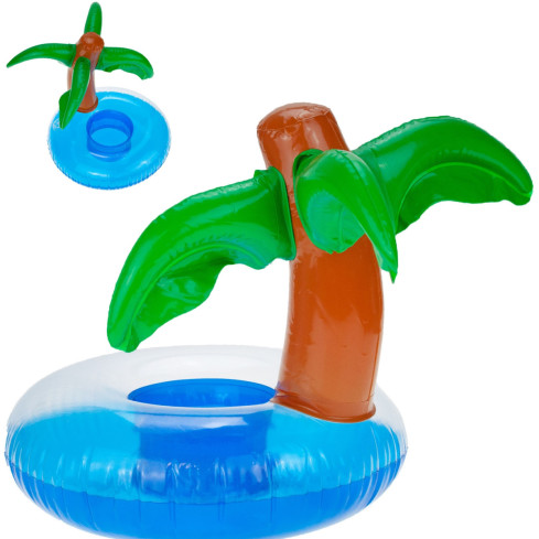 TG48083 Blown Glass Beach Palm Coaster