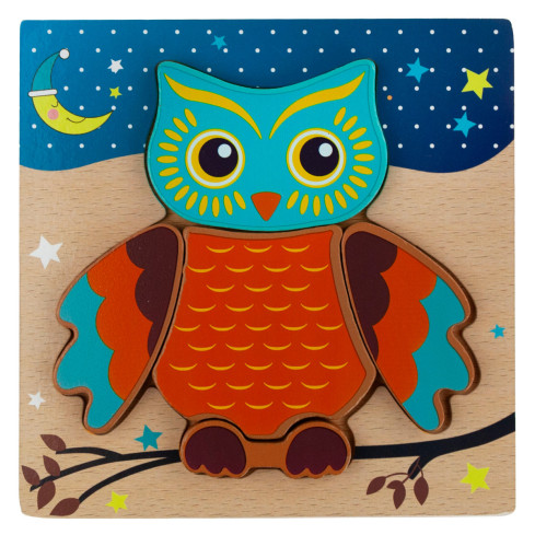 TG50029 HOLZ EULE PUZZLE LERNTIER