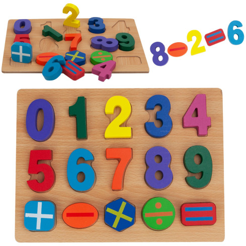 TG50034 ZAHLEN HOLZKLÖTZE ZÄHLPUZZLE ZAHLEN PUZZLES