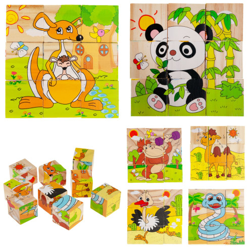 TG50051 TREKEY PULZZLE ANIMALS 6W1 Zoo für Kinder 9 Elemente