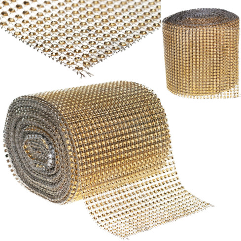 TG51185 DIAMANT BAND GOLD GÜRTEL ZIRKONE STRASSSTEINCHEN