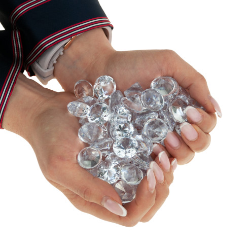 TG55062 DIAMANTENE STRASSSTEINE DEKORATIVE KONFETTI KLAR DIAMANTEN