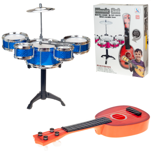 TG55528 PERCUSSION + GITARRE MUSIK KIT UKULELE TALER BANDS FÜR KINDER