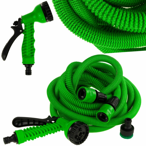 TG56039 STRETCH GARTENSCHLAUCH FLEXIBEL MIT PISTOLE 22,5 M BEWÄSSERUNG KUPPLUNGEN