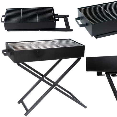 TG56280 klappbarer Holzkohle-Gartengrill tragbar einstellbar