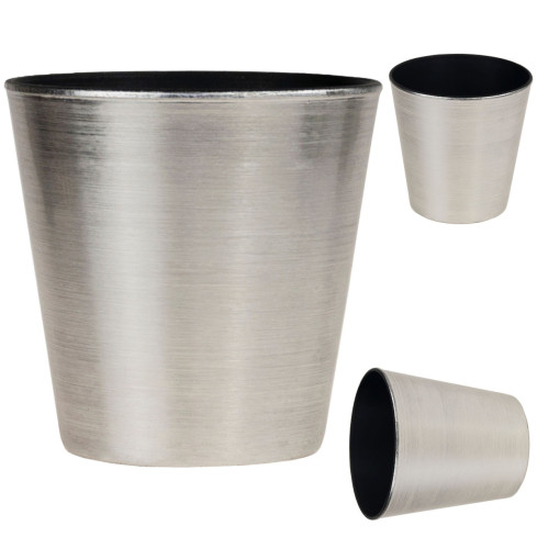 TG56800-1 weihnachtlicher dekorativer Blumentopf in Silber mit Glitzer