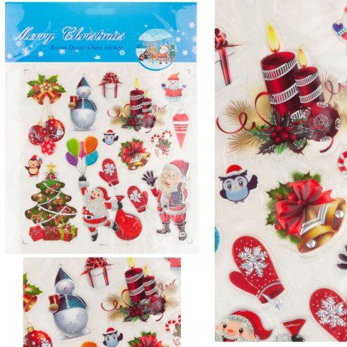 TG59806 Weihnachten Fensteraufkleber Weihnachten Fenster Ornamente Set