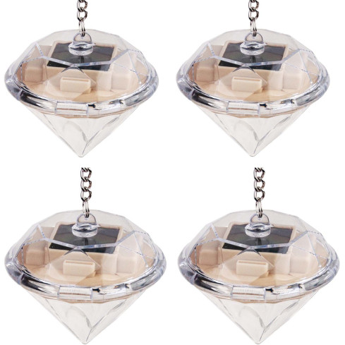 TG60449 DIAMANT GARDEN SOLAR LAMP DECORATIVE DIAMONDS 4er Set Pendelleuchten