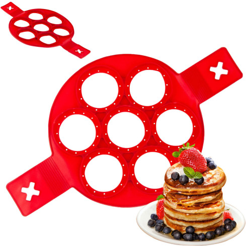 TG63197 Silikonpfannkuchenform für Pfannkuchen, Spiegeleier, Omeletts und Pfannkuchen