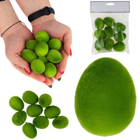 TG63639-8 WELCOME ORNATIVE EGGES 9 Stück beflockt für Stroboskop