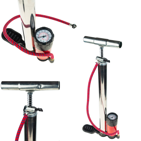 TG63646 STANDPUMPE MIT MANOMETER FUSSPUMPE AUTO METALL