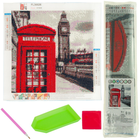 TG64203-8 DIAMANTSTICKEREI 3D LONDONER DIAMANTENMALEREI