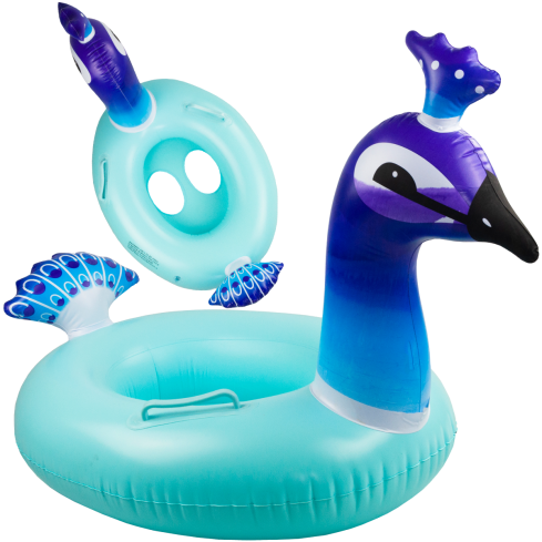 TG64236 Inflatable swimming ring with seat (peacock)
